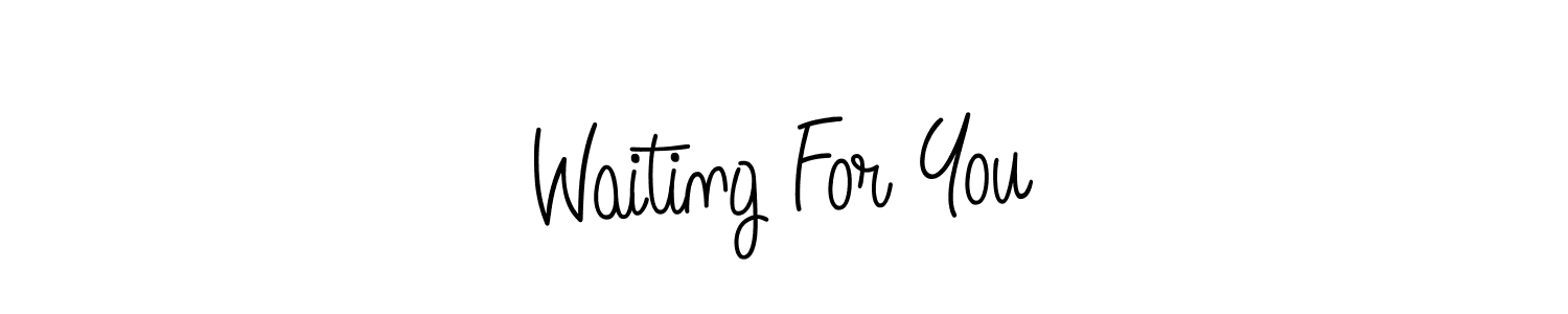 How to Draw Waiting For You signature style? Angelique-Rose-font-FFP is a latest design signature styles for name Waiting For You. Waiting For You signature style 5 images and pictures png