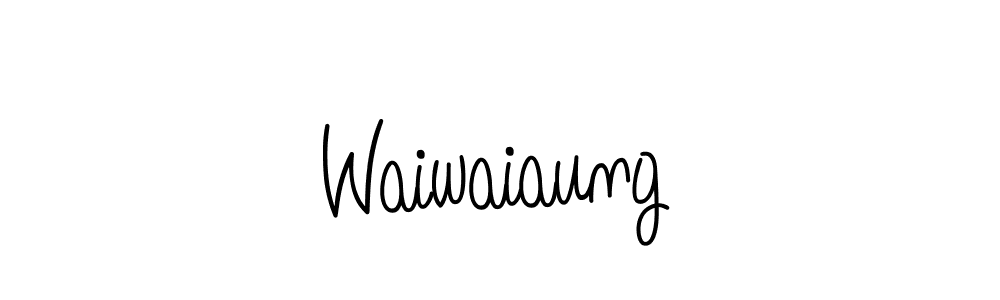 This is the best signature style for the Waiwaiaung name. Also you like these signature font (Angelique-Rose-font-FFP). Mix name signature. Waiwaiaung signature style 5 images and pictures png