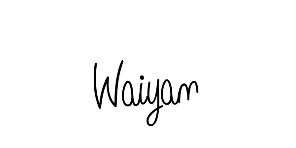 How to make Waiyan name signature. Use Angelique-Rose-font-FFP style for creating short signs online. This is the latest handwritten sign. Waiyan signature style 5 images and pictures png