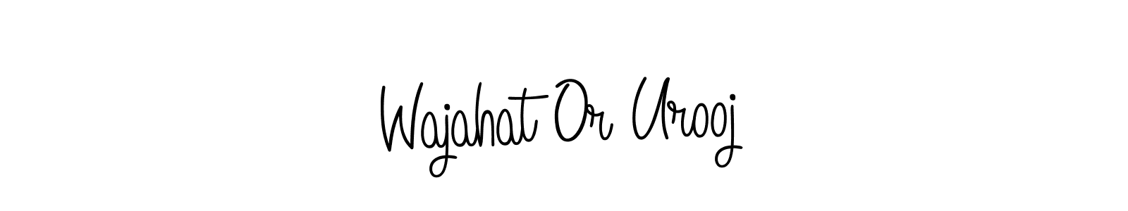 Wajahat Or Urooj stylish signature style. Best Handwritten Sign (Angelique-Rose-font-FFP) for my name. Handwritten Signature Collection Ideas for my name Wajahat Or Urooj. Wajahat Or Urooj signature style 5 images and pictures png