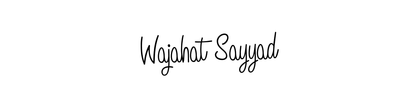 You should practise on your own different ways (Angelique-Rose-font-FFP) to write your name (Wajahat Sayyad) in signature. don't let someone else do it for you. Wajahat Sayyad signature style 5 images and pictures png
