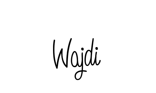 How to make Wajdi name signature. Use Angelique-Rose-font-FFP style for creating short signs online. This is the latest handwritten sign. Wajdi signature style 5 images and pictures png