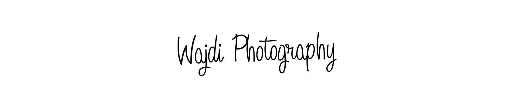 You should practise on your own different ways (Angelique-Rose-font-FFP) to write your name (Wajdi Photography) in signature. don't let someone else do it for you. Wajdi Photography signature style 5 images and pictures png