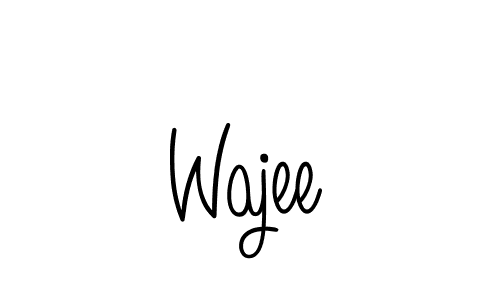 How to make Wajee name signature. Use Angelique-Rose-font-FFP style for creating short signs online. This is the latest handwritten sign. Wajee signature style 5 images and pictures png