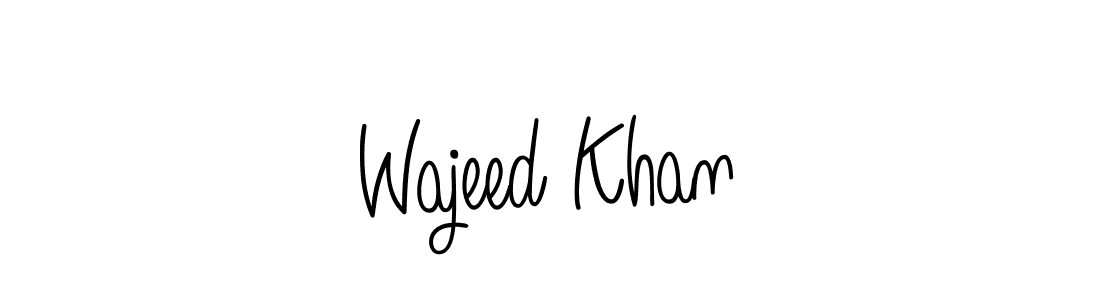 Use a signature maker to create a handwritten signature online. With this signature software, you can design (Angelique-Rose-font-FFP) your own signature for name Wajeed Khan. Wajeed Khan signature style 5 images and pictures png