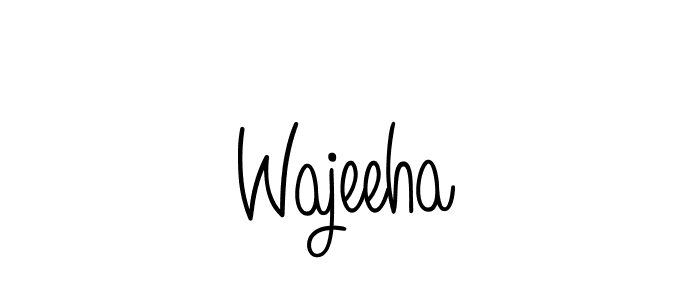 How to make Wajeeha name signature. Use Angelique-Rose-font-FFP style for creating short signs online. This is the latest handwritten sign. Wajeeha signature style 5 images and pictures png