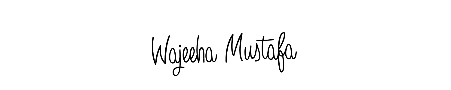 if you are searching for the best signature style for your name Wajeeha Mustafa. so please give up your signature search. here we have designed multiple signature styles  using Angelique-Rose-font-FFP. Wajeeha Mustafa signature style 5 images and pictures png