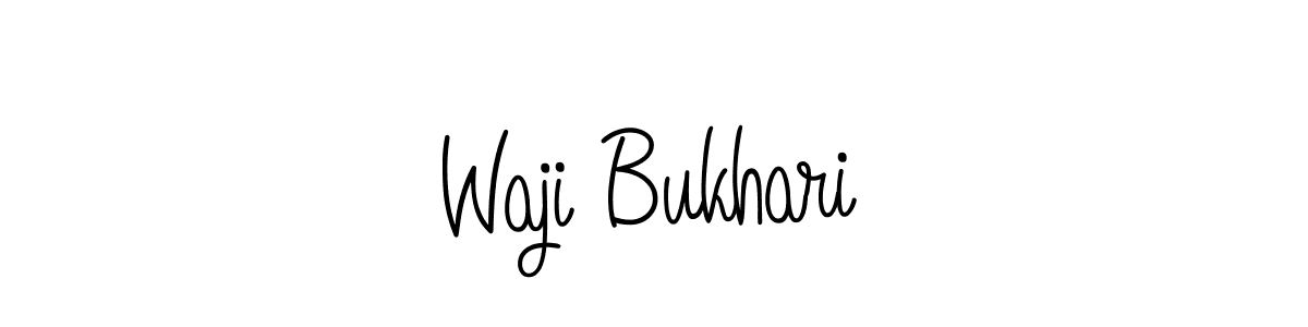 Use a signature maker to create a handwritten signature online. With this signature software, you can design (Angelique-Rose-font-FFP) your own signature for name Waji Bukhari. Waji Bukhari signature style 5 images and pictures png