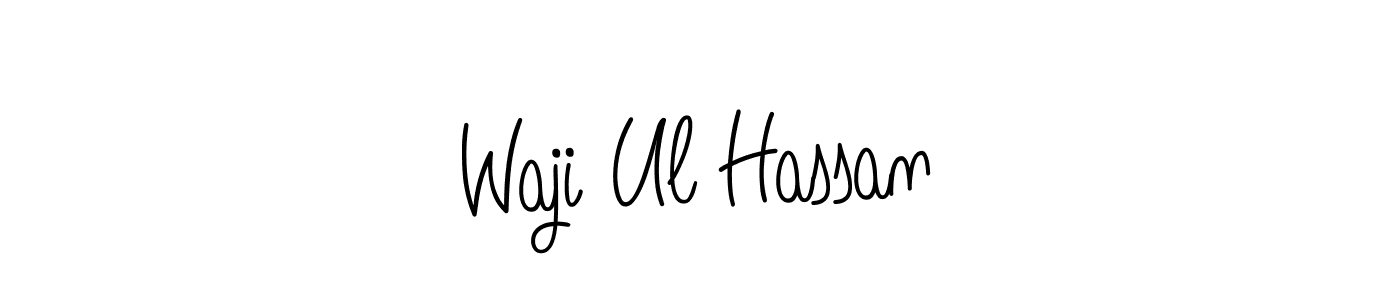 Design your own signature with our free online signature maker. With this signature software, you can create a handwritten (Angelique-Rose-font-FFP) signature for name Waji Ul Hassan. Waji Ul Hassan signature style 5 images and pictures png