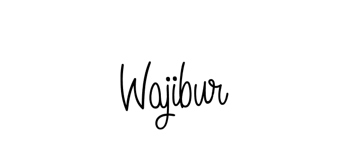How to make Wajibur name signature. Use Angelique-Rose-font-FFP style for creating short signs online. This is the latest handwritten sign. Wajibur signature style 5 images and pictures png