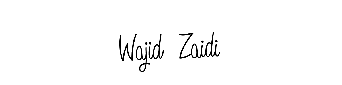 The best way (Angelique-Rose-font-FFP) to make a short signature is to pick only two or three words in your name. The name Wajid  Zaidi include a total of six letters. For converting this name. Wajid  Zaidi signature style 5 images and pictures png