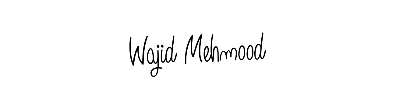 You should practise on your own different ways (Angelique-Rose-font-FFP) to write your name (Wajid Mehmood) in signature. don't let someone else do it for you. Wajid Mehmood signature style 5 images and pictures png