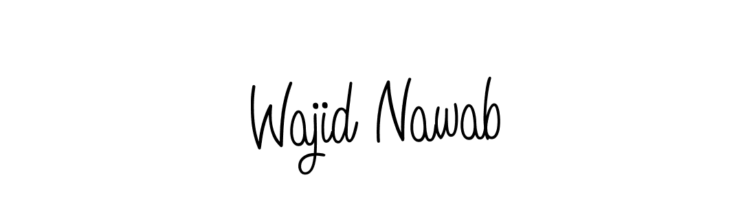 Make a beautiful signature design for name Wajid Nawab. With this signature (Angelique-Rose-font-FFP) style, you can create a handwritten signature for free. Wajid Nawab signature style 5 images and pictures png