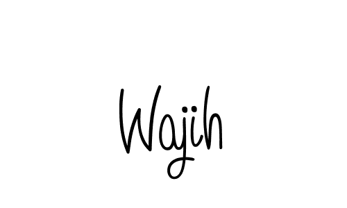 Make a beautiful signature design for name Wajih. With this signature (Angelique-Rose-font-FFP) style, you can create a handwritten signature for free. Wajih signature style 5 images and pictures png