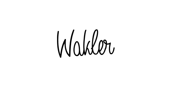 Use a signature maker to create a handwritten signature online. With this signature software, you can design (Angelique-Rose-font-FFP) your own signature for name Wakler. Wakler signature style 5 images and pictures png
