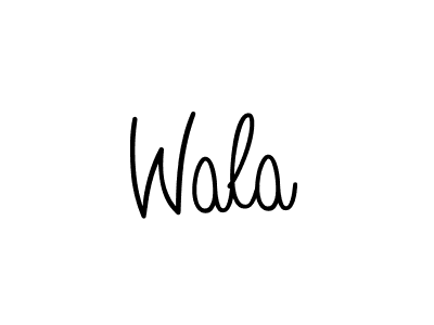 Wala stylish signature style. Best Handwritten Sign (Angelique-Rose-font-FFP) for my name. Handwritten Signature Collection Ideas for my name Wala. Wala signature style 5 images and pictures png