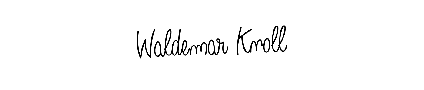 Waldemar Knoll stylish signature style. Best Handwritten Sign (Angelique-Rose-font-FFP) for my name. Handwritten Signature Collection Ideas for my name Waldemar Knoll. Waldemar Knoll signature style 5 images and pictures png