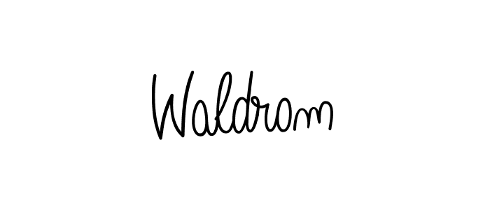 How to Draw Waldrom signature style? Angelique-Rose-font-FFP is a latest design signature styles for name Waldrom. Waldrom signature style 5 images and pictures png