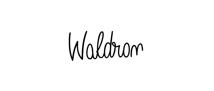 Make a beautiful signature design for name Waldron. With this signature (Angelique-Rose-font-FFP) style, you can create a handwritten signature for free. Waldron signature style 5 images and pictures png