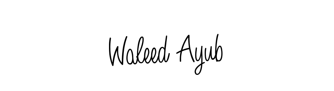 How to Draw Waleed Ayub signature style? Angelique-Rose-font-FFP is a latest design signature styles for name Waleed Ayub. Waleed Ayub signature style 5 images and pictures png