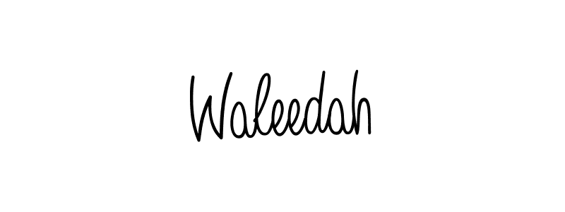 How to make Waleedah name signature. Use Angelique-Rose-font-FFP style for creating short signs online. This is the latest handwritten sign. Waleedah signature style 5 images and pictures png