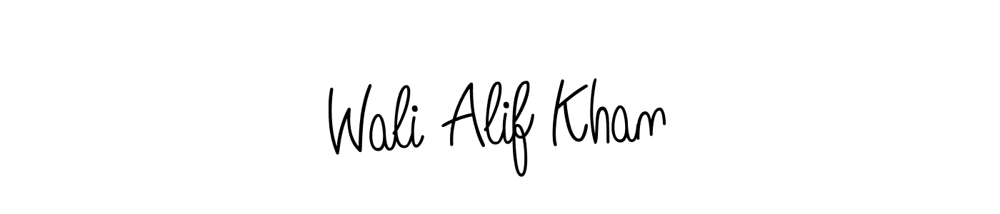 Create a beautiful signature design for name Wali Alif Khan. With this signature (Angelique-Rose-font-FFP) fonts, you can make a handwritten signature for free. Wali Alif Khan signature style 5 images and pictures png