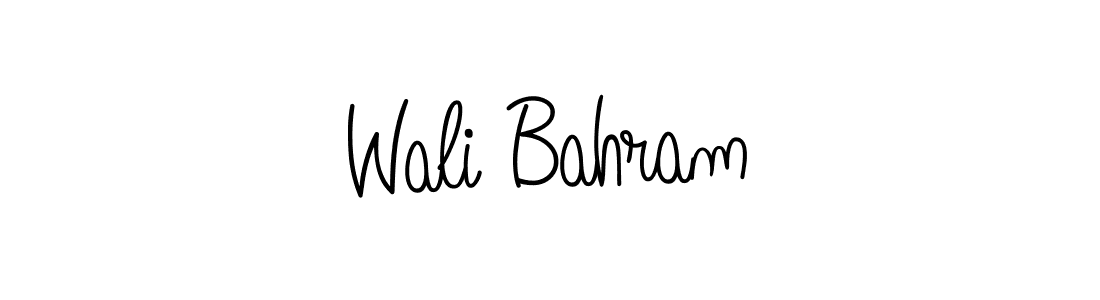 Make a beautiful signature design for name Wali Bahram. With this signature (Angelique-Rose-font-FFP) style, you can create a handwritten signature for free. Wali Bahram signature style 5 images and pictures png