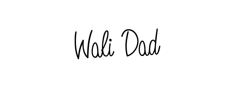 Use a signature maker to create a handwritten signature online. With this signature software, you can design (Angelique-Rose-font-FFP) your own signature for name Wali Dad. Wali Dad signature style 5 images and pictures png