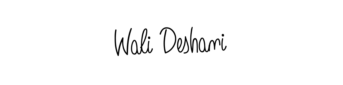 Wali Deshani stylish signature style. Best Handwritten Sign (Angelique-Rose-font-FFP) for my name. Handwritten Signature Collection Ideas for my name Wali Deshani. Wali Deshani signature style 5 images and pictures png