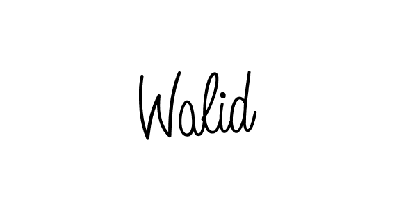 You should practise on your own different ways (Angelique-Rose-font-FFP) to write your name (Walid ) in signature. don't let someone else do it for you. Walid  signature style 5 images and pictures png