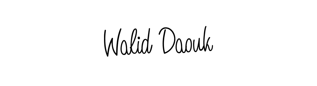 The best way (Angelique-Rose-font-FFP) to make a short signature is to pick only two or three words in your name. The name Walid Daouk include a total of six letters. For converting this name. Walid Daouk signature style 5 images and pictures png