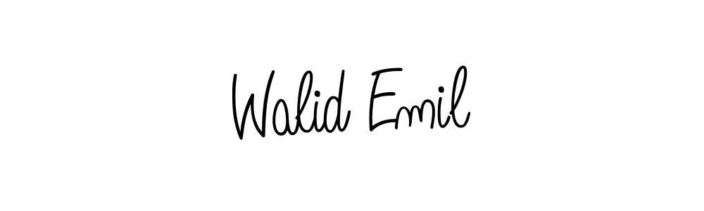 if you are searching for the best signature style for your name Walid Emil. so please give up your signature search. here we have designed multiple signature styles  using Angelique-Rose-font-FFP. Walid Emil signature style 5 images and pictures png