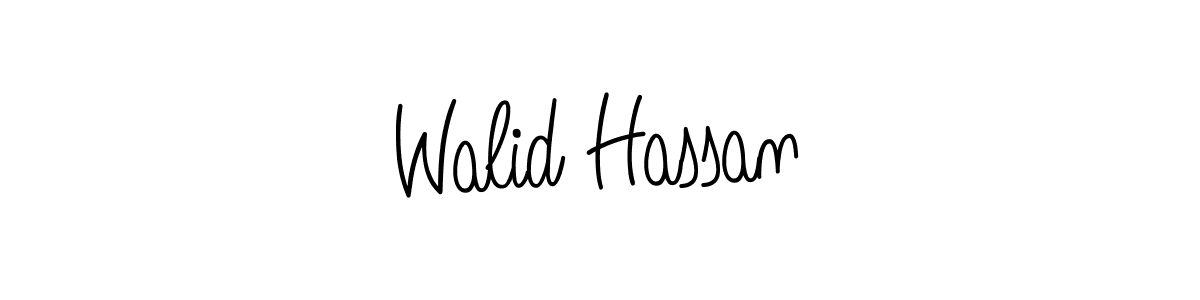 Walid Hassan stylish signature style. Best Handwritten Sign (Angelique-Rose-font-FFP) for my name. Handwritten Signature Collection Ideas for my name Walid Hassan. Walid Hassan signature style 5 images and pictures png