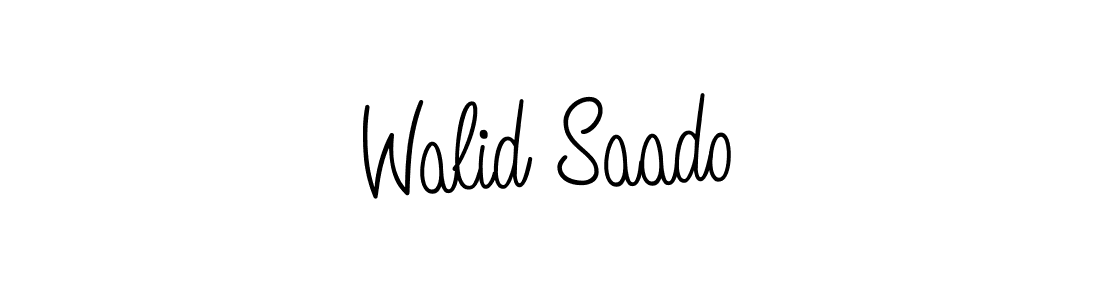 The best way (Angelique-Rose-font-FFP) to make a short signature is to pick only two or three words in your name. The name Walid Saado include a total of six letters. For converting this name. Walid Saado signature style 5 images and pictures png