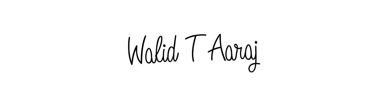 if you are searching for the best signature style for your name Walid T Aaraj. so please give up your signature search. here we have designed multiple signature styles  using Angelique-Rose-font-FFP. Walid T Aaraj signature style 5 images and pictures png