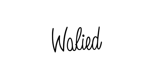 Use a signature maker to create a handwritten signature online. With this signature software, you can design (Angelique-Rose-font-FFP) your own signature for name Walied. Walied signature style 5 images and pictures png