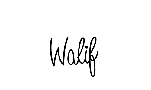 How to make Walif name signature. Use Angelique-Rose-font-FFP style for creating short signs online. This is the latest handwritten sign. Walif signature style 5 images and pictures png