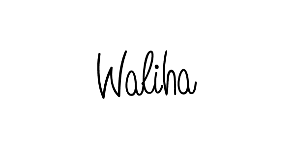 Design your own signature with our free online signature maker. With this signature software, you can create a handwritten (Angelique-Rose-font-FFP) signature for name Waliha. Waliha signature style 5 images and pictures png