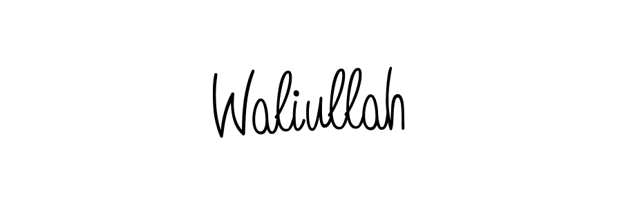 Create a beautiful signature design for name Waliullah. With this signature (Angelique-Rose-font-FFP) fonts, you can make a handwritten signature for free. Waliullah signature style 5 images and pictures png