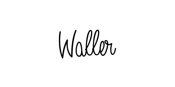 Use a signature maker to create a handwritten signature online. With this signature software, you can design (Angelique-Rose-font-FFP) your own signature for name Waller. Waller signature style 5 images and pictures png