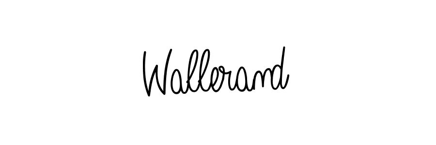 Make a beautiful signature design for name Wallerand. With this signature (Angelique-Rose-font-FFP) style, you can create a handwritten signature for free. Wallerand signature style 5 images and pictures png