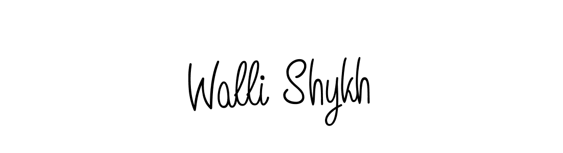 Create a beautiful signature design for name Walli Shykh. With this signature (Angelique-Rose-font-FFP) fonts, you can make a handwritten signature for free. Walli Shykh signature style 5 images and pictures png