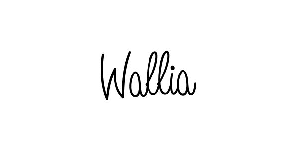 if you are searching for the best signature style for your name Wallia. so please give up your signature search. here we have designed multiple signature styles  using Angelique-Rose-font-FFP. Wallia signature style 5 images and pictures png