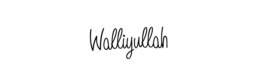 You should practise on your own different ways (Angelique-Rose-font-FFP) to write your name (Walliyullah) in signature. don't let someone else do it for you. Walliyullah signature style 5 images and pictures png