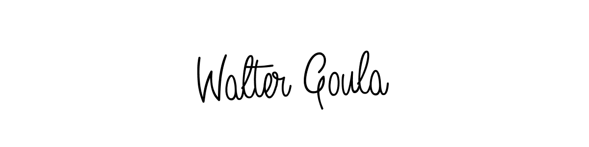 You should practise on your own different ways (Angelique-Rose-font-FFP) to write your name (Walter Goula) in signature. don't let someone else do it for you. Walter Goula signature style 5 images and pictures png