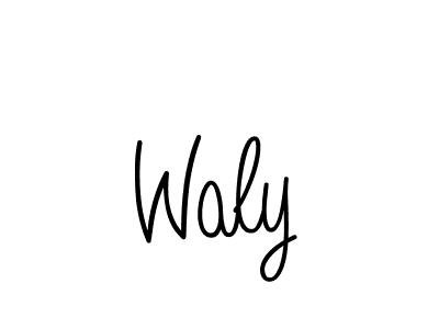 Make a beautiful signature design for name Waly. With this signature (Angelique-Rose-font-FFP) style, you can create a handwritten signature for free. Waly signature style 5 images and pictures png