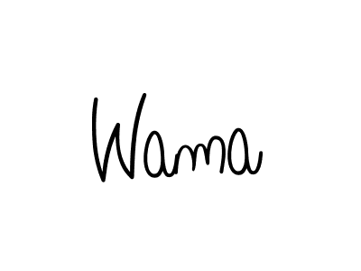 Create a beautiful signature design for name Wama. With this signature (Angelique-Rose-font-FFP) fonts, you can make a handwritten signature for free. Wama signature style 5 images and pictures png