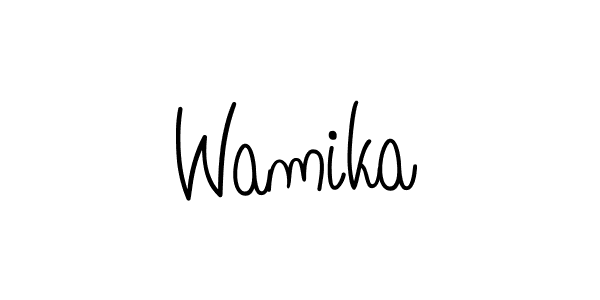 Wamika stylish signature style. Best Handwritten Sign (Angelique-Rose-font-FFP) for my name. Handwritten Signature Collection Ideas for my name Wamika. Wamika signature style 5 images and pictures png
