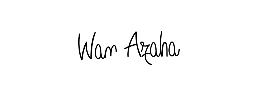 Wan Azaha stylish signature style. Best Handwritten Sign (Angelique-Rose-font-FFP) for my name. Handwritten Signature Collection Ideas for my name Wan Azaha. Wan Azaha signature style 5 images and pictures png