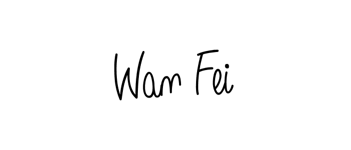 Create a beautiful signature design for name Wan Fei. With this signature (Angelique-Rose-font-FFP) fonts, you can make a handwritten signature for free. Wan Fei signature style 5 images and pictures png